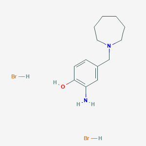 molecular formula C13H22Br2N2O B1373065 2-Amino-4-(azepan-1-ylmethyl)phenol dihydrobromide CAS No. 1240528-30-6