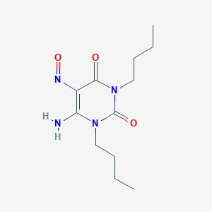 molecular formula C12H20N4O3 B137307 6-氨基-1,3-二丁基-5-亚硝基-2,4(1H,3H)-嘧啶二酮 CAS No. 132716-86-0