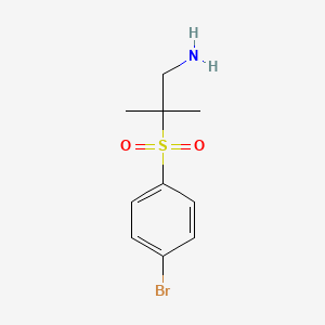 molecular formula C10H14BrNO2S B1373079 2-(4-Bromobenzenesulfonyl)-2-methylpropan-1-amine CAS No. 1235438-92-2