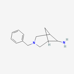 molecular formula C13H18N2 B1373082 3-Benzyl-3-azabicyclo[3.1.1]heptan-6-amine CAS No. 1245794-60-8