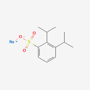 molecular formula C24H34Na2O6S2 B13730913 Sodium 2,5-di(propan-2-yl)benzene-1-sulfonate 3,4-di(propan-2-yl)benzene-1-sulfonate (2/1/1) CAS No. 28348-54-1