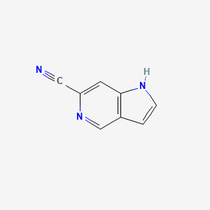 molecular formula C8H5N3 B1373092 1H-pyrrolo[3,2-c]pyridine-6-carbonitrile CAS No. 1082040-98-9