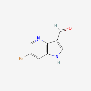 molecular formula C8H5BrN2O B1373093 6-bromo-1H-pyrrolo[3,2-b]pyridine-3-carbaldehyde CAS No. 1190312-27-6