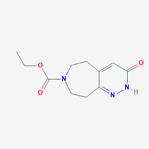 molecular formula C11H15N3O3 B1373096 ethyl 3-hydroxy-8,9-dihydro-5H-pyridazino[3,4-d]azepine-7(6H)-carboxylate CAS No. 1190897-26-7