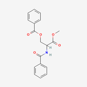 molecular formula C18H17NO5 B1373097 2-Benzamido-3-methoxy-3-oxopropyl benzoate CAS No. 1239450-42-0