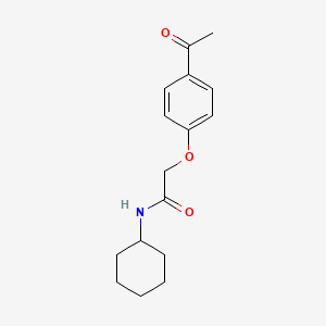 molecular formula C16H21NO3 B13731032 Acetamide, 2-(4-acetylphenoxy)-N-cycloheptyl- CAS No. 42018-28-0