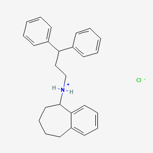 molecular formula C26H30ClN B13731049 5H-Benzocyclohepten-5-amine, 6,7,8,9-tetrahydro-N-(3,3-diphenylpropyl)-, hydrochloride CAS No. 36283-99-5