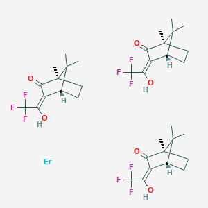 molecular formula C36H45ErF9O6 B13731050 erbium;(1R,3E,4S)-1,7,7-trimethyl-3-(2,2,2-trifluoro-1-hydroxyethylidene)bicyclo[2.2.1]heptan-2-one CAS No. 39017-76-0