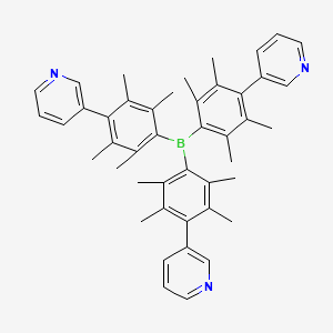 molecular formula C45H48BN3 B13731056 Tris(2,3,5,6-tetramethyl-4-(pyridin-3-yl)phenyl)borane 