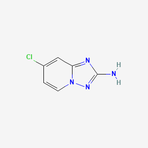 molecular formula C6H5ClN4 B1373106 7-Chloro-[1,2,4]triazolo[1,5-a]pyridin-2-amine CAS No. 1131410-85-9