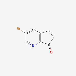 molecular formula C8H6BrNO B1373107 3-Bromo-5H-cyclopenta[B]pyridin-7(6H)-one CAS No. 1336955-89-5