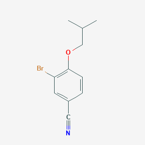 molecular formula C11H12BrNO B1373109 3-Bromo-4-isobutoxybenzonitrile CAS No. 208665-95-6