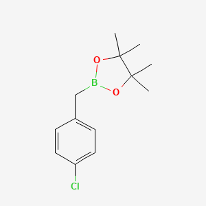molecular formula C13H18BClO2 B1373110 2-(4-Chlorobenzyl)-4,4,5,5-tetramethyl-1,3,2-dioxaborolane CAS No. 475250-49-8