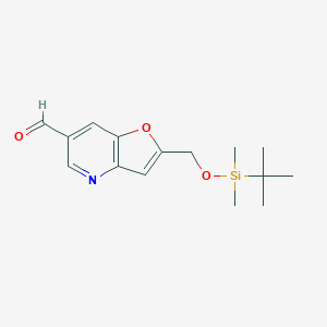 molecular formula C15H21NO3Si B1373111 2-((tert-Butyldimethylsilyloxy)methyl)-furo[3,2-b]pyridine-6-carbaldehyde CAS No. 1171920-38-9