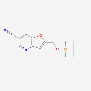 2-((tert-Butyldimethylsilyloxy)methyl)-furo[3,2-b]pyridine-6-carbonitrile