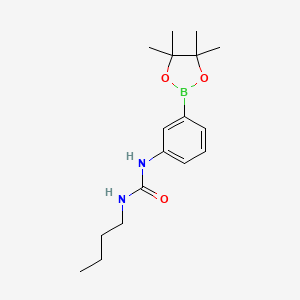molecular formula C17H27BN2O3 B1373114 1-Butyl-3-(3-(4,4,5,5-tetramethyl-1,3,2-dioxaborolan-2-yl)phenyl)urea CAS No. 874299-07-7