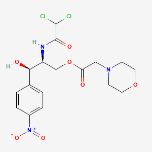 molecular formula C17H21Cl2N3O7 B13731179 (R-(R*,R*))-2-((Dichloroacetyl)amino)-3-hydroxy-3-(4-nitrophenyl)propyl morpholine-4-acetate CAS No. 29391-80-8