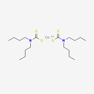 molecular formula C18H36CoN2S4 B13731207 Bis(dibutyldithiocarbamato-S,S')cobalt CAS No. 14591-57-2
