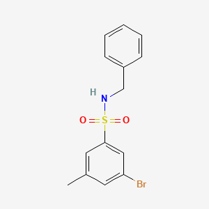 molecular formula C14H14BrNO2S B1373121 N-Benzyl-3-bromo-5-methylbenzenesulfonamide CAS No. 1020252-85-0