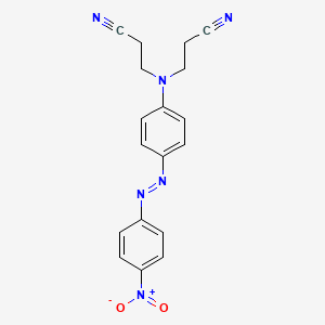 molecular formula C18H16N6O2 B13731214 3,3'-((4-((4-Nitrophenyl)azo)phenyl)imino)bispropiononitrile CAS No. 4234-72-4