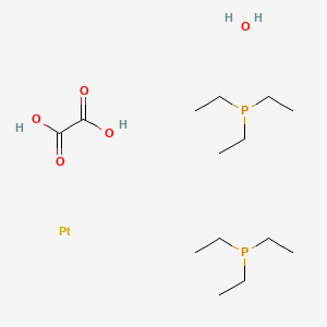molecular formula C14H34O5P2Pt B13731221 oxalic acid;platinum;triethylphosphane;hydrate CAS No. 207596-31-4
