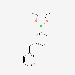 molecular formula C19H23BO2 B1373123 2-(3-Benzylphenyl)-4,4,5,5-tetramethyl-1,3,2-dioxaborolane CAS No. 1073355-05-1