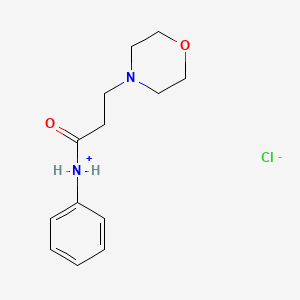 molecular formula C13H19ClN2O2 B13731259 3-Morpholin-4-ylpropanoyl(phenyl)azanium;chloride 