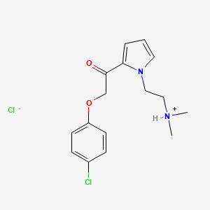 molecular formula C16H20Cl2N2O2 B13731282 2-((p-Chlorophenoxy)acetyl)-1-(2-(dimethylamino)ethyl)pyrrole monohydrochloride CAS No. 14646-85-6