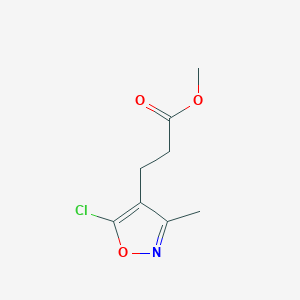 molecular formula C8H10ClNO3 B1373131 Methyl 3-(5-chloro-3-methyl-1,2-oxazol-4-yl)propanoate CAS No. 1240961-14-1