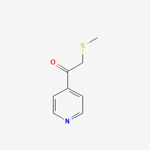 molecular formula C8H9NOS B13731311 2-(Methylthio)-1-(4-pyridinyl)ethanone 