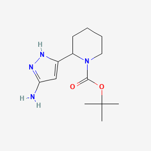 2-(5-Amino-1H-pyrazol-3-YL)-piperidine-1-carboxylic acid tert-butyl ester