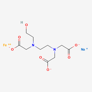 molecular formula C10H15FeN2O7.Na<br>C10H15FeN2NaO7 B13731324 Ferrous sodium HEDTA CAS No. 16485-47-5