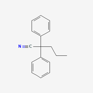 molecular formula C17H17N B13731327 2,2-Diphenylpentanenitrile CAS No. 29949-16-4