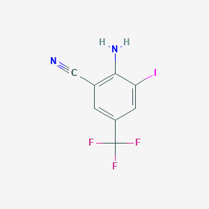 B1373134 2-Amino-3-iodo-5-(trifluoromethyl)benzonitrile CAS No. 1221792-71-7