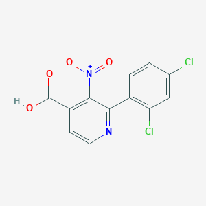 molecular formula C12H6Cl2N2O4 B13731408 2-(2,4-Dichlorophenyl)-3-nitropyridine-4-carboxylic acid CAS No. 212139-07-6