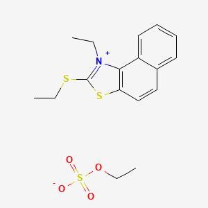 molecular formula C17H21NO4S3 B13731414 Naphtho(1,2-d)thiazolium, 1-ethyl-2-(ethylthio)-, ethyl sulfate CAS No. 41426-11-3