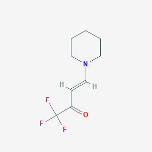 molecular formula C9H12F3NO B13731425 1,1,1-Trifluoro-4-piperidin-1-ylbut-3-en-2-one 
