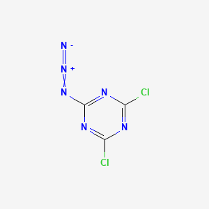 molecular formula C3Cl2N6 B13731450 2-Azido-4,6-dichloro-S-triazine CAS No. 30805-06-2