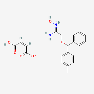 molecular formula C20H22N2O6 B13731460 2-(4-Methyldiphenylmethoxy)acetamide oxime hydrogen maleate CAS No. 20181-61-7