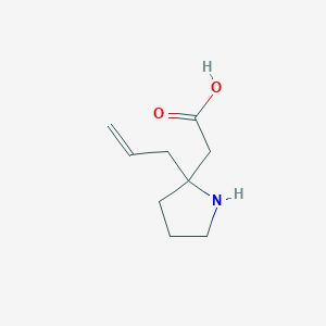molecular formula C9H15NO2 B13731477 [2-(Prop-2-en-1-yl)pyrrolidin-2-yl]acetic acid CAS No. 389127-43-9