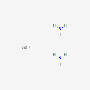 molecular formula AgFH6N2 B13731525 Silver diamine fluoride CAS No. 34445-07-3
