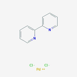 molecular formula C10H8Cl2N2Pd B13731543 palladium(2+);2-pyridin-2-ylpyridine;dichloride 