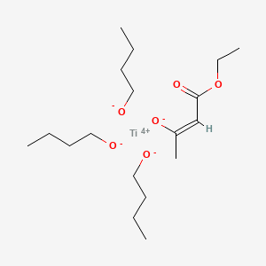 molecular formula C18H36O6Ti B13731556 Tributoxy(ethyl acetoacetato-O1',O3)titanium CAS No. 15743-93-8