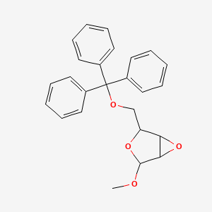 molecular formula C25H24O4 B13731557 Methyl 2,3-anhydro-5-O-trityl-alpha-d-ribofuranoside CAS No. 17229-98-0