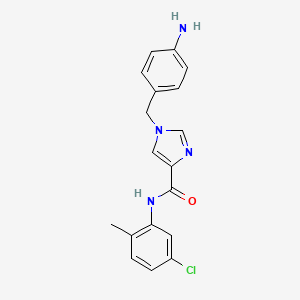 molecular formula C18H17ClN4O B1373156 1-(4-aminobenzyl)-N-(5-chloro-2-methylphenyl)-1H-imidazole-4-carboxamide CAS No. 1351844-50-2