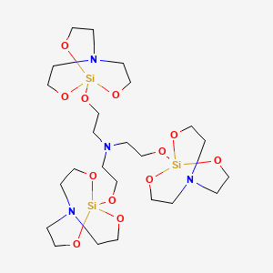 molecular formula C24H48N4O12Si3 B13731606 Tris[2-(2,8,9-trioxa-5-aza-1-silabicyclo[3.3.3]undec-1-yloxy)ethyl]amine CAS No. 29167-65-5