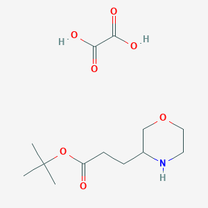 molecular formula C13H23NO7 B1373162 Tert-butyl 3-morpholin-3-YL-propionate oxalate CAS No. 1260639-31-3