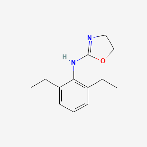 molecular formula C13H18N2O B13731642 Aniline, 2,6-diethyl-N-(2-oxazolin-2-YL)- CAS No. 21548-53-8