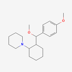 molecular formula C20H31NO2 B13731643 cis-erythro-1-(2-(p,alpha-Dimethoxybenzyl)cyclohexyl)piperidine CAS No. 18656-06-9
