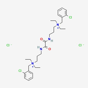 molecular formula C30H46Cl4N4O2 B13731656 (2-chlorophenyl)methyl-[3-[[2-[3-[(2-chlorophenyl)methyl-diethylazaniumyl]propylamino]-2-oxoacetyl]amino]propyl]-diethylazanium;dichloride CAS No. 152-24-9
